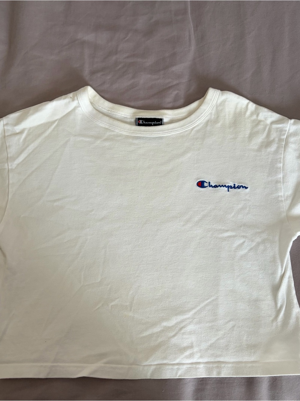 Champion Women’s White Logo Tee